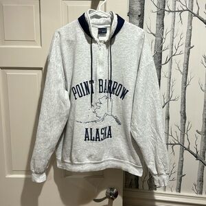 Vintage Point Barrow Alaska Pull Over 1/4 Zip USA